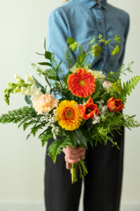 1. Small Wrapped Seasonal Bouquet